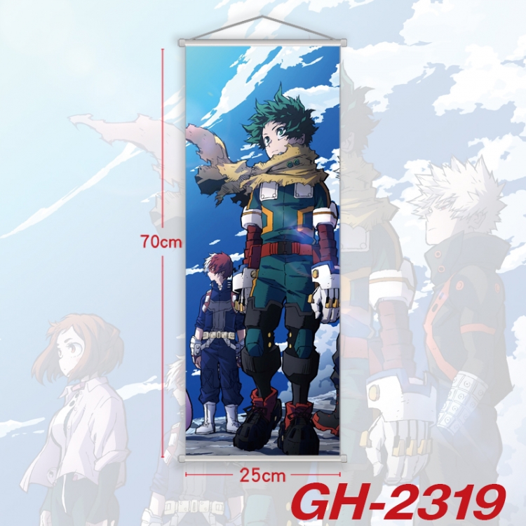 My Hero Academia Plastic Rod Cloth Small Hanging Canvas Painting Wall Scroll 25x70cm price for 5 pcs