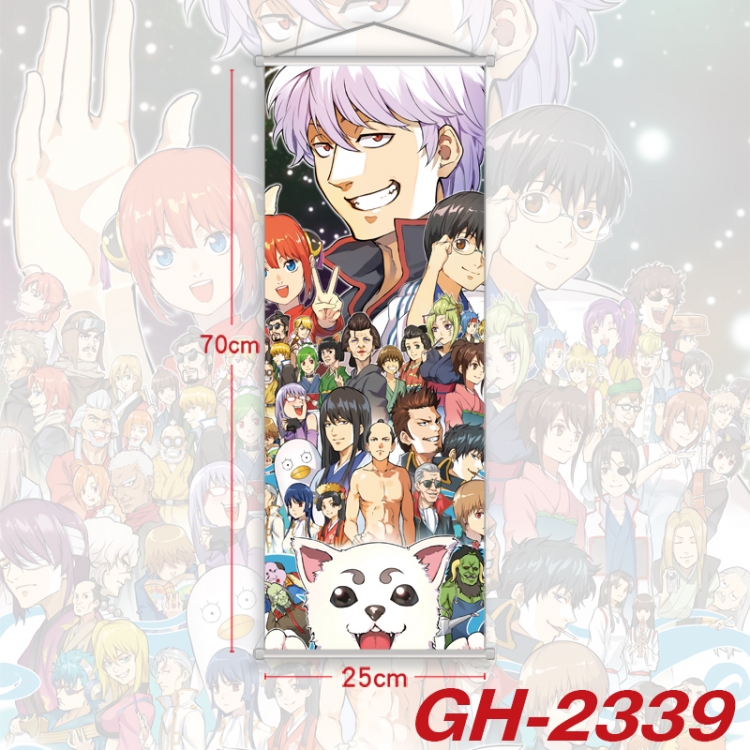 Gintama Plastic Rod Cloth Small Hanging Canvas Painting Wall Scroll 25x70cm price for 5 pcs