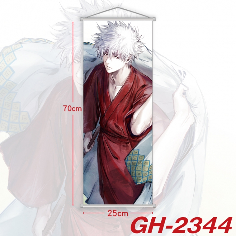 Gintama Plastic Rod Cloth Small Hanging Canvas Painting Wall Scroll 25x70cm price for 5 pcs