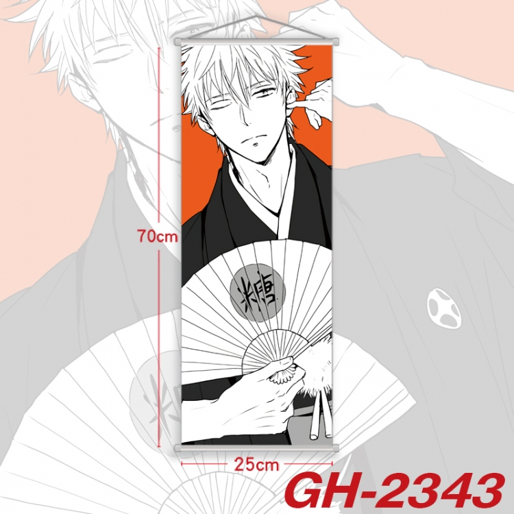 Gintama Plastic Rod Cloth Small Hanging Canvas Painting Wall Scroll 25x70cm price for 5 pcs