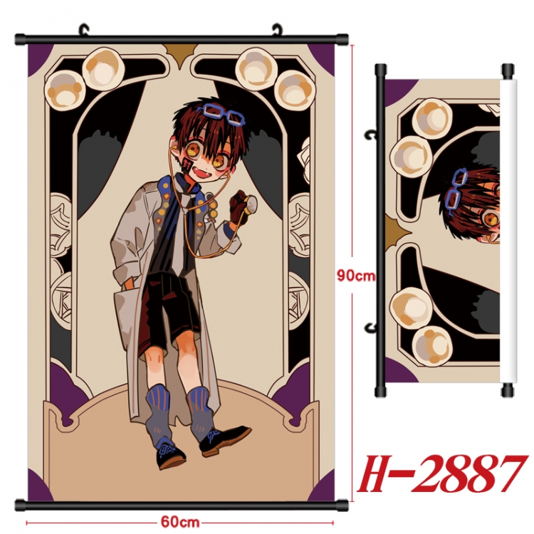 Toilet-bound Hanako-kun Anime Black Plastic Rod Canvas Painting Wall Scroll 60X90CM