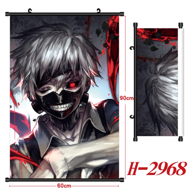 Tokyo Ghoul Anime Black Plastic Rod Canvas Painting Wall Scroll 60X90CM