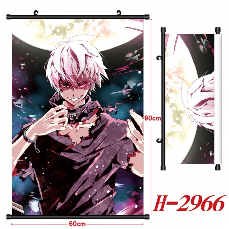 Tokyo Ghoul Anime Black Plastic Rod Canvas Painting Wall Scroll 60X90CM