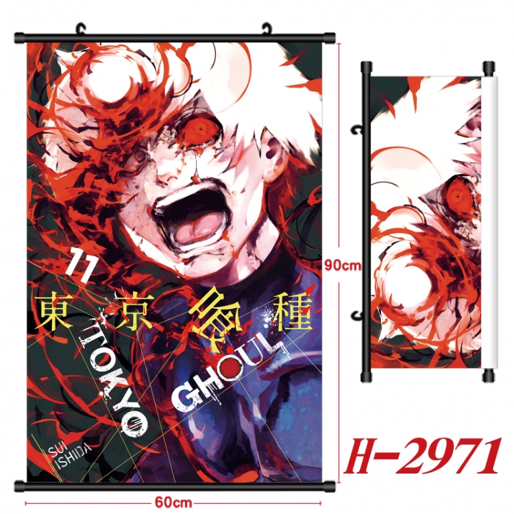 Tokyo Ghoul Anime Black Plastic Rod Canvas Painting Wall Scroll 60X90CM