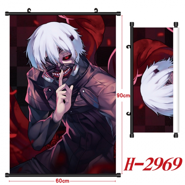 Tokyo Ghoul Anime Black Plastic Rod Canvas Painting Wall Scroll 60X90CM