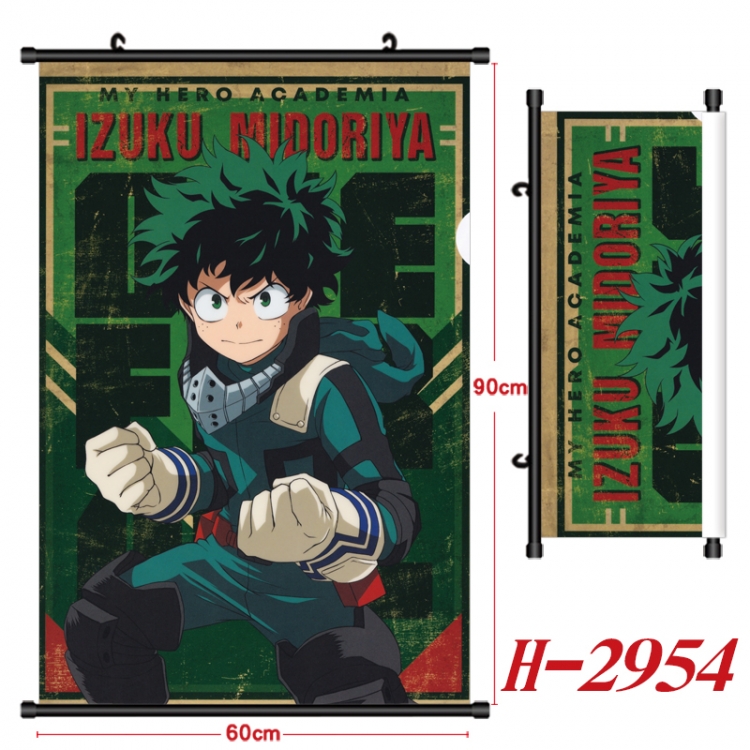 My Hero Academia Anime Black Plastic Rod Canvas Painting Wall Scroll 60X90CM