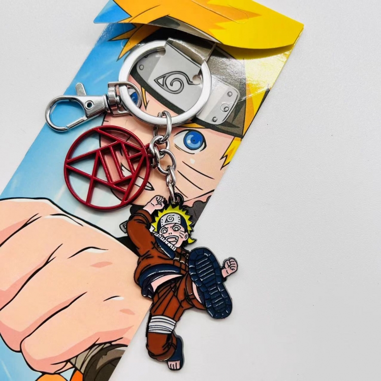 Naruto Anime character 2 pendant metal keychain backpack pendant 2611