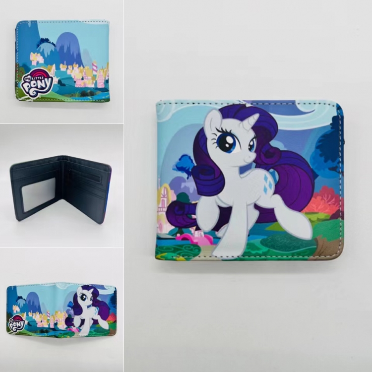 My Little Pony Full color Two fold short card case wallet 11X9.5CM   0115