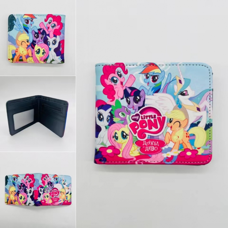 My Little Pony Full color Two fold short card case wallet 11X9.5CM   0036
