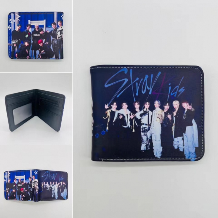 Sxraykids Full color Two fold short card case wallet 11X9.5CM