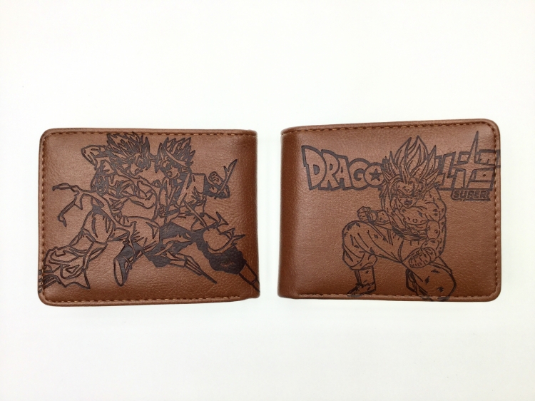 DRAGON BALL  Half fold embossed short leather wallet 11X10CM