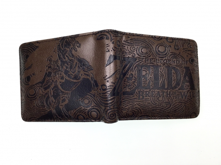 The Legend of Zelda  Half fold embossed short leather wallet 11X10CM