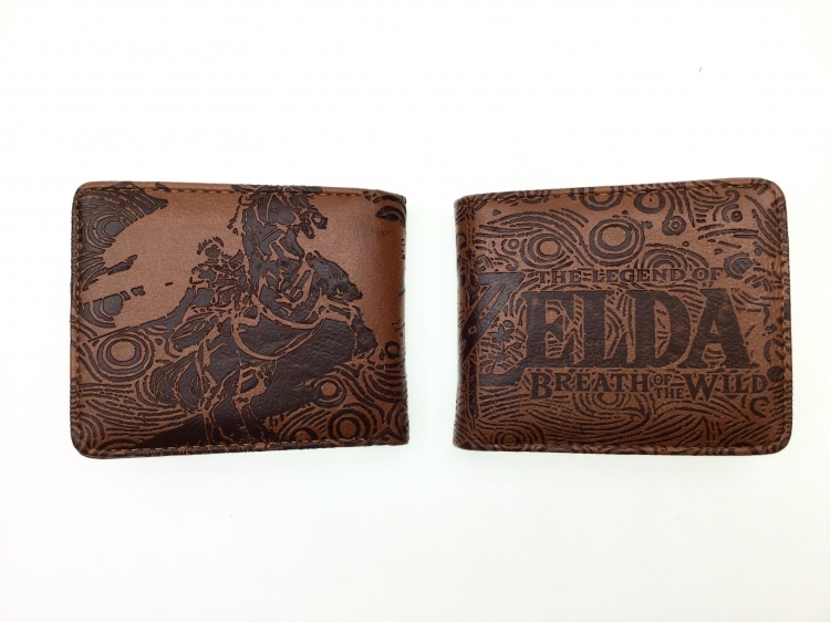 The Legend of Zelda  Half fold embossed short leather wallet 11X10CM