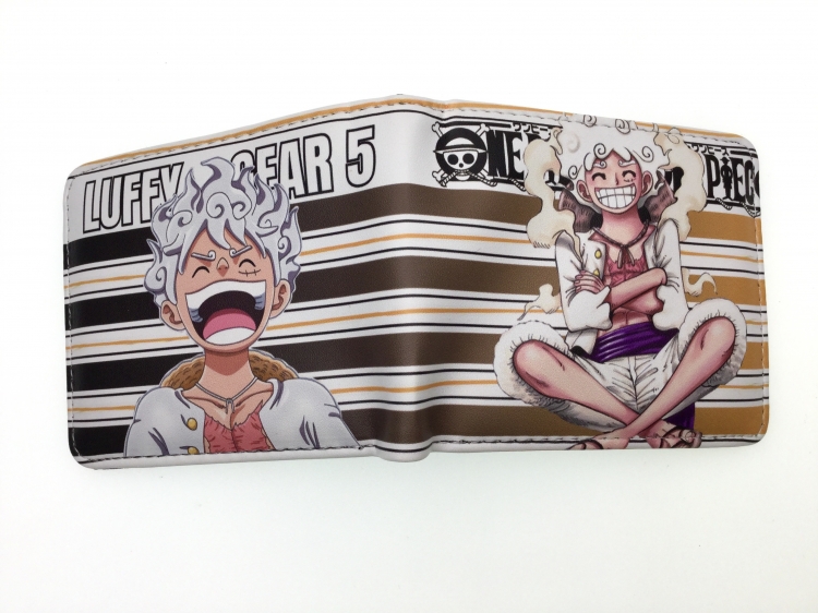 One Piece Anime two fold  Short wallet 11X9.5CM 60G 