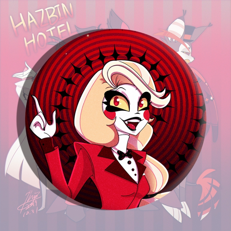 Hazbin Hotel Anime tinplate brooch badge price for 5 pcs