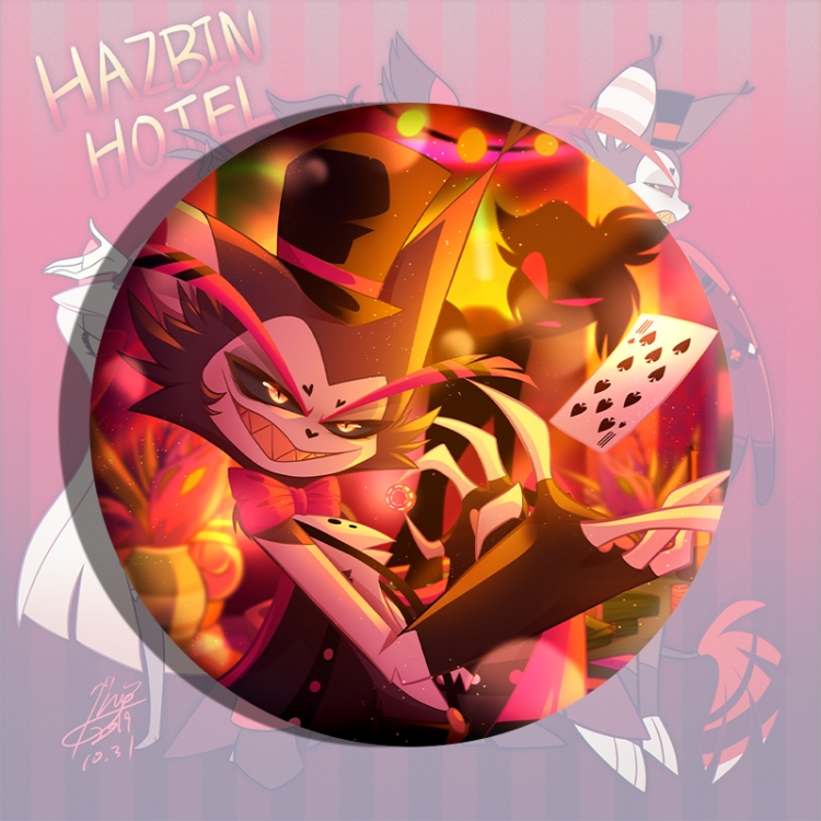 Hazbin Hotel Anime tinplate brooch badge price for 5 pcs