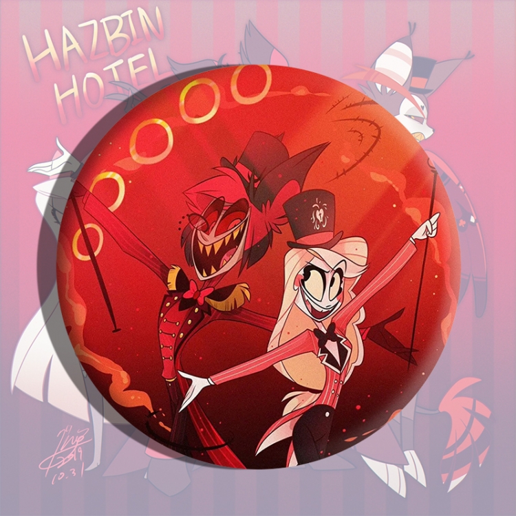 Hazbin Hotel Anime tinplate brooch badge price for 5 pcs