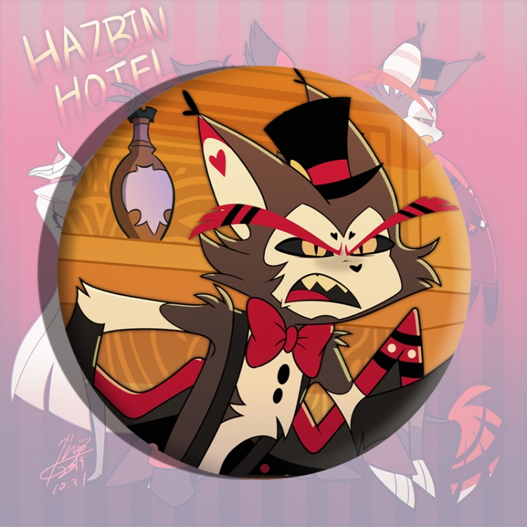 Hazbin Hotel Anime tinplate brooch badge price for 5 pcs