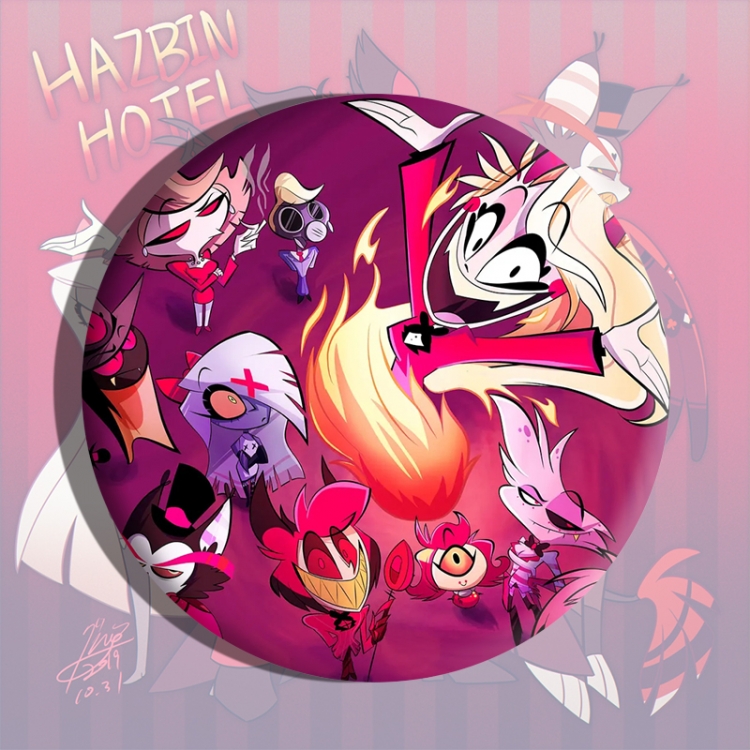 Hazbin Hotel Anime tinplate brooch badge price for 5 pcs