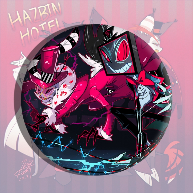 Hazbin Hotel Anime tinplate brooch badge price for 5 pcs