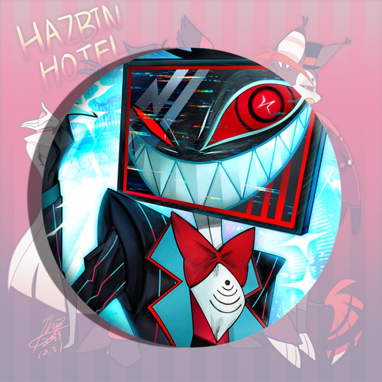 Hazbin Hotel Anime tinplate brooch badge price for 5 pcs