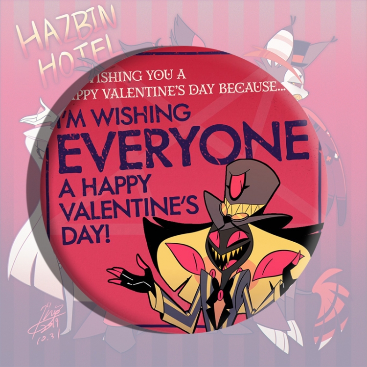 Hazbin Hotel Anime tinplate brooch badge price for 5 pcs