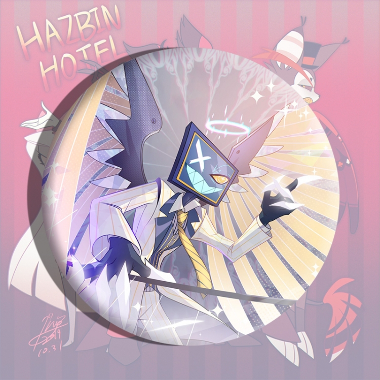 Hazbin Hotel Anime tinplate brooch badge price for 5 pcs