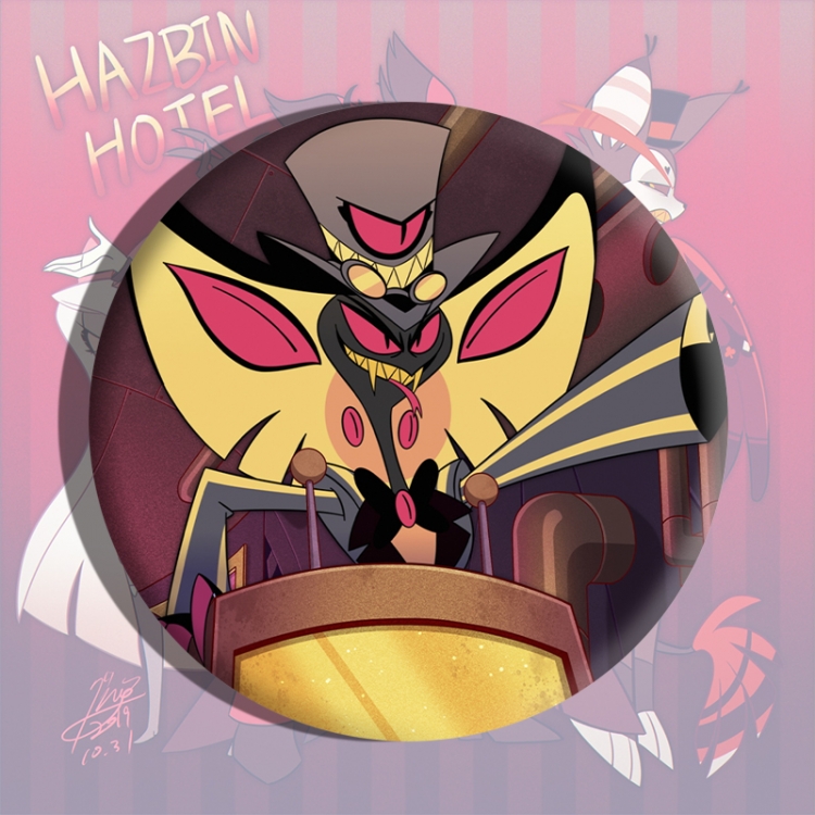 Hazbin Hotel Anime tinplate brooch badge price for 5 pcs