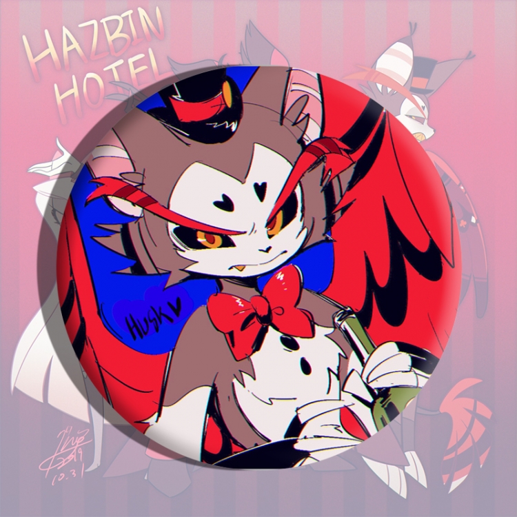 Hazbin Hotel Anime tinplate brooch badge price for 5 pcs