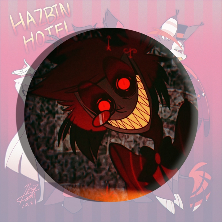 Hazbin Hotel Anime tinplate brooch badge price for 5 pcs