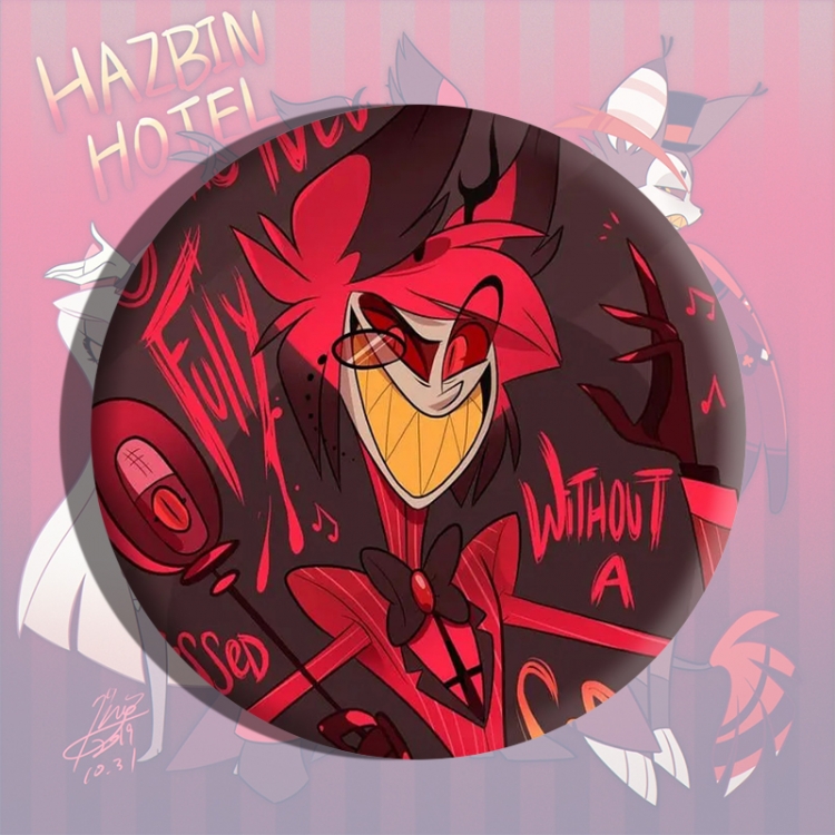 Hazbin Hotel Anime tinplate brooch badge price for 5 pcs