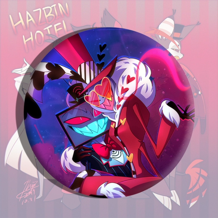 Hazbin Hotel Anime tinplate brooch badge price for 5 pcs