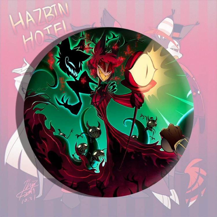 Hazbin Hotel Anime tinplate brooch badge price for 5 pcs