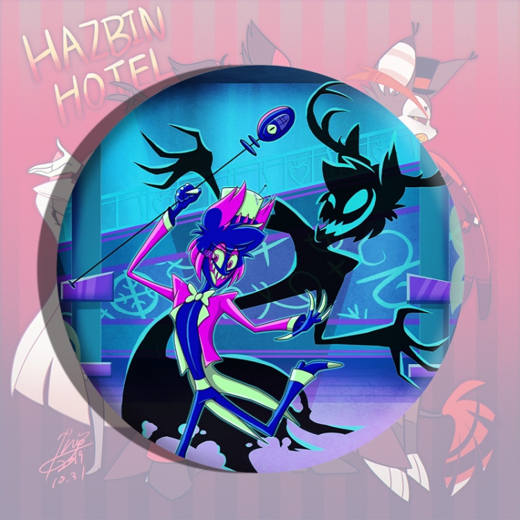 Hazbin Hotel Anime tinplate brooch badge price for 5 pcs