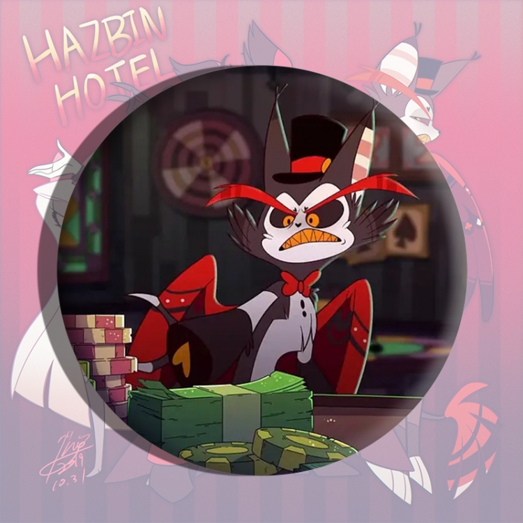 Hazbin Hotel Anime tinplate brooch badge price for 5 pcs