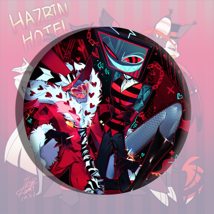 Hazbin Hotel Anime tinplate brooch badge price for 5 pcs