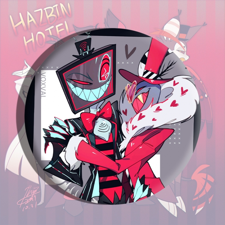 Hazbin Hotel Anime tinplate brooch badge price for 5 pcs