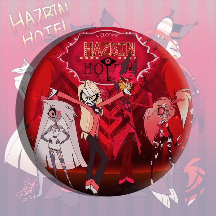 Hazbin Hotel Anime tinplate brooch badge price for 5 pcs