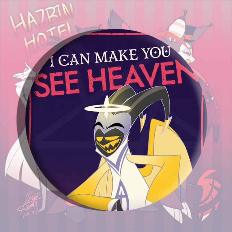 Hazbin Hotel Anime tinplate brooch badge price for 5 pcs