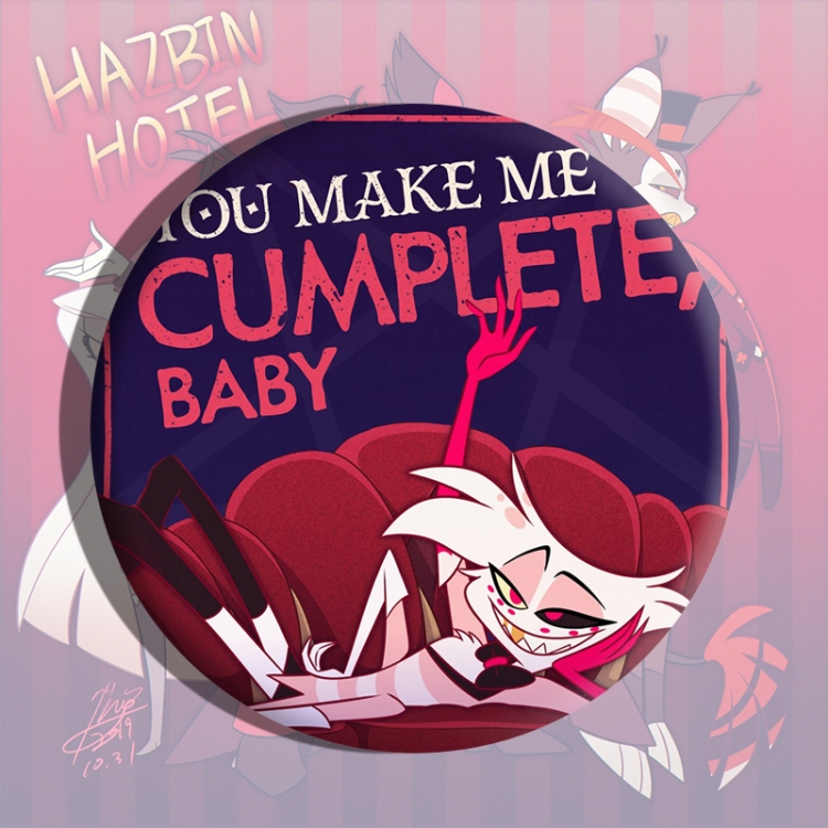 Hazbin Hotel Anime tinplate brooch badge price for 5 pcs