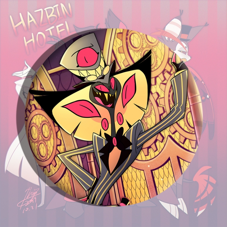 Hazbin Hotel Anime tinplate brooch badge price for 5 pcs