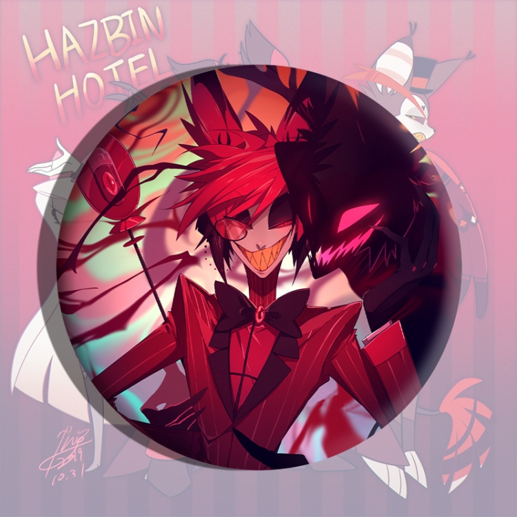 Hazbin Hotel Anime tinplate brooch badge price for 5 pcs