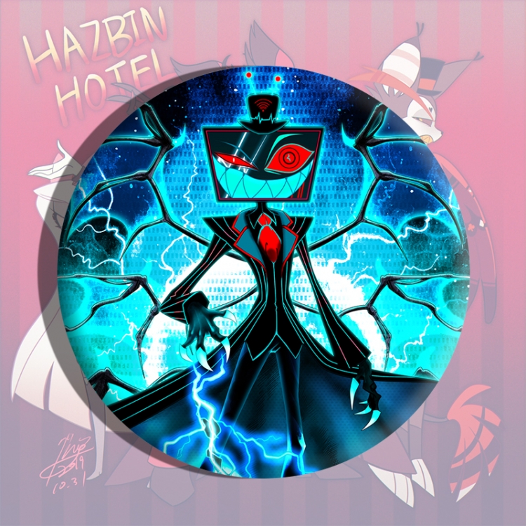 Hazbin Hotel Anime tinplate brooch badge price for 5 pcs