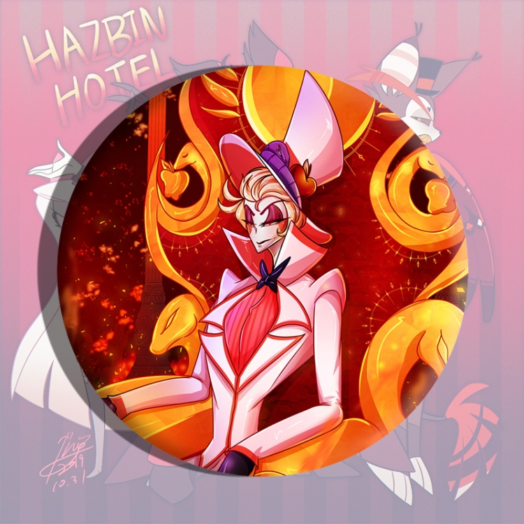 Hazbin Hotel Anime tinplate brooch badge price for 5 pcs