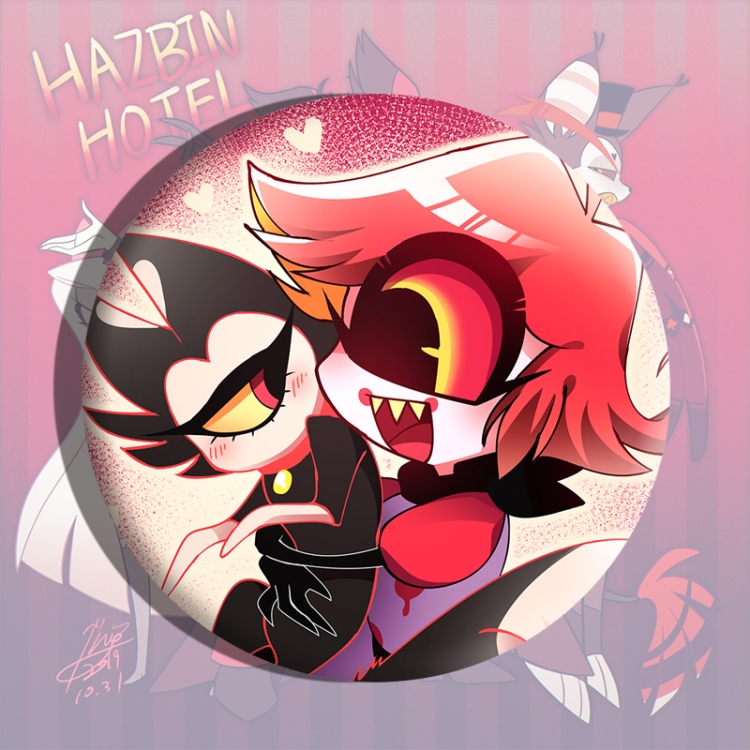 Hazbin Hotel Anime tinplate brooch badge price for 5 pcs