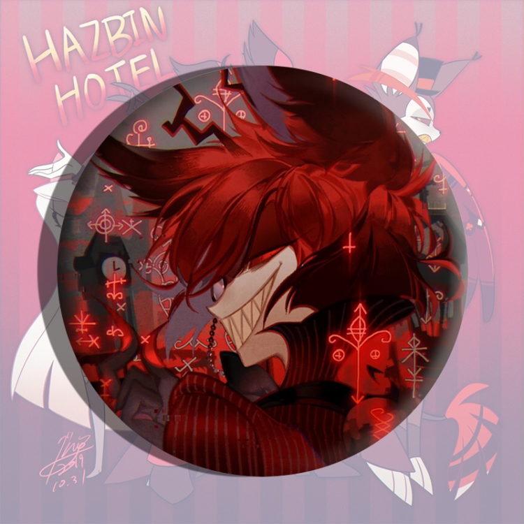 Hazbin Hotel Anime tinplate brooch badge price for 5 pcs