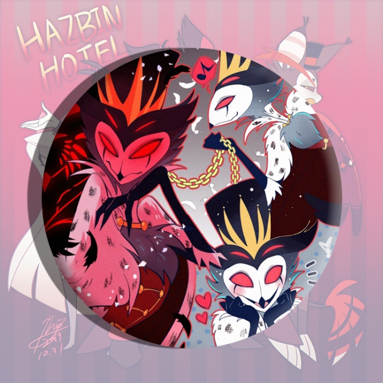 Hazbin Hotel Anime tinplate brooch badge price for 5 pcs