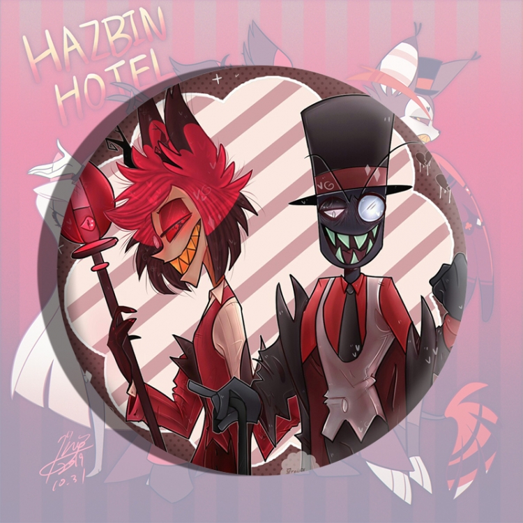 Hazbin Hotel Anime tinplate brooch badge price for 5 pcs