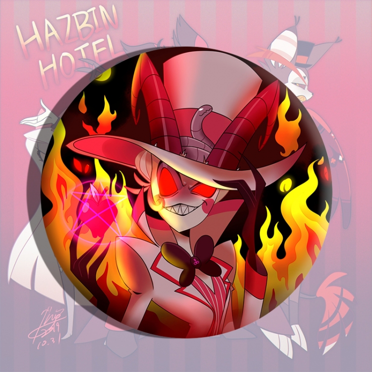 Hazbin Hotel Anime tinplate brooch badge price for 5 pcs