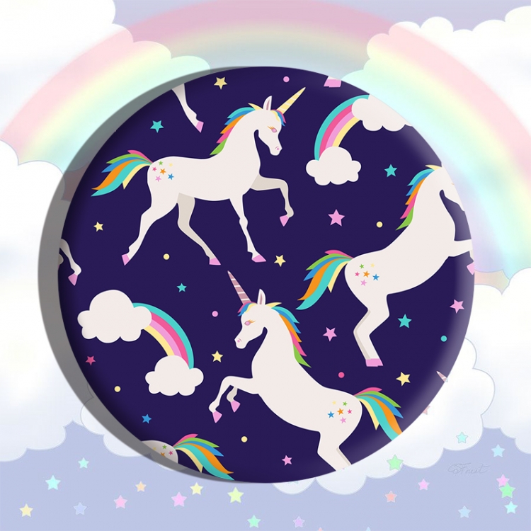 Unicorn Anime tinplate brooch badge price for 5 pcs